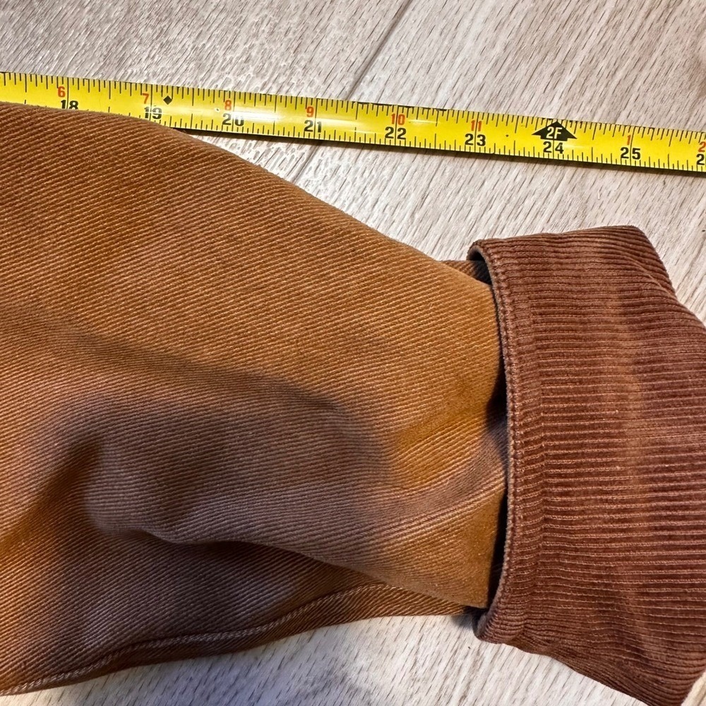 Vintage Jones New York Sport Brown Cotton Chore Jacket Corduroy Collar Women M - Picture 8 of 10